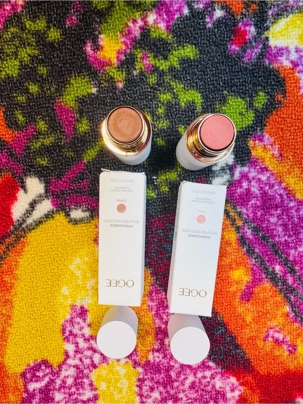 OGEE Sculpted Face Stick - Pink (Topaz) & Copper - Picture 2 of 5